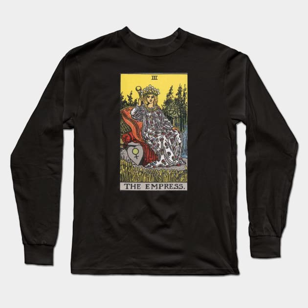 Tarot Deck - Major Arcana - III - The Empress Long Sleeve T-Shirt by sezinun